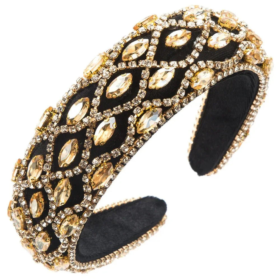 Fashion Gold/Silver Pearl Hair Band Baroque Rhinestone Headband for Girls Luxury Sweet Headwear Casual Hair Accessories - Tropical Treasures LTD