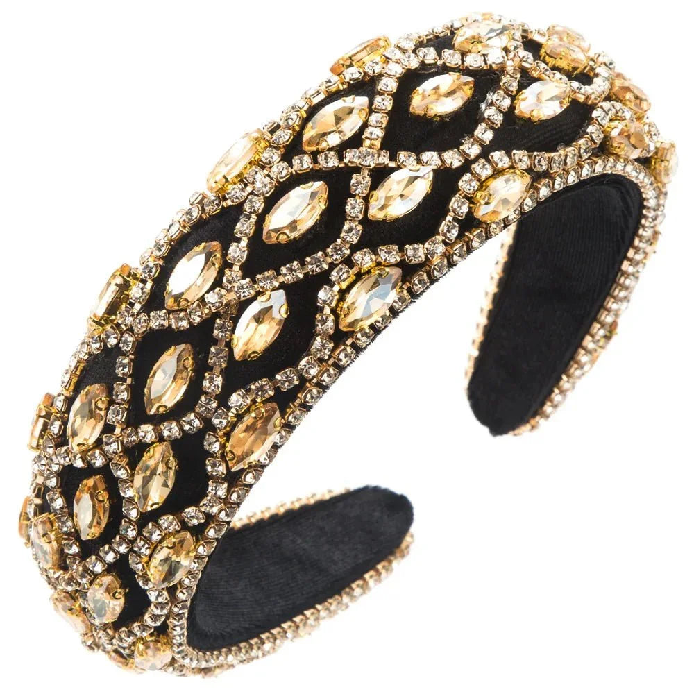Fashion Gold/Silver Pearl Hair Band Baroque Rhinestone Headband for Girls Luxury Sweet Headwear Casual Hair Accessories - Tropical Treasures LTD
