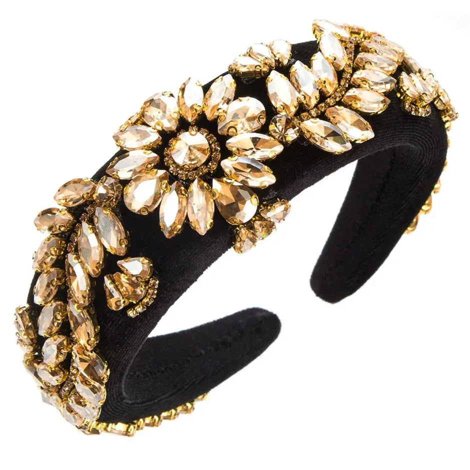 Fashion Gold/Silver Pearl Hair Band Baroque Rhinestone Headband for Girls Luxury Sweet Headwear Casual Hair Accessories - Tropical Treasures LTD
