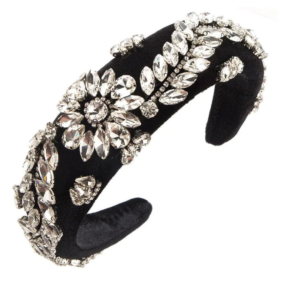 Fashion Gold/Silver Pearl Hair Band Baroque Rhinestone Headband for Girls Luxury Sweet Headwear Casual Hair Accessories - Tropical Treasures LTD
