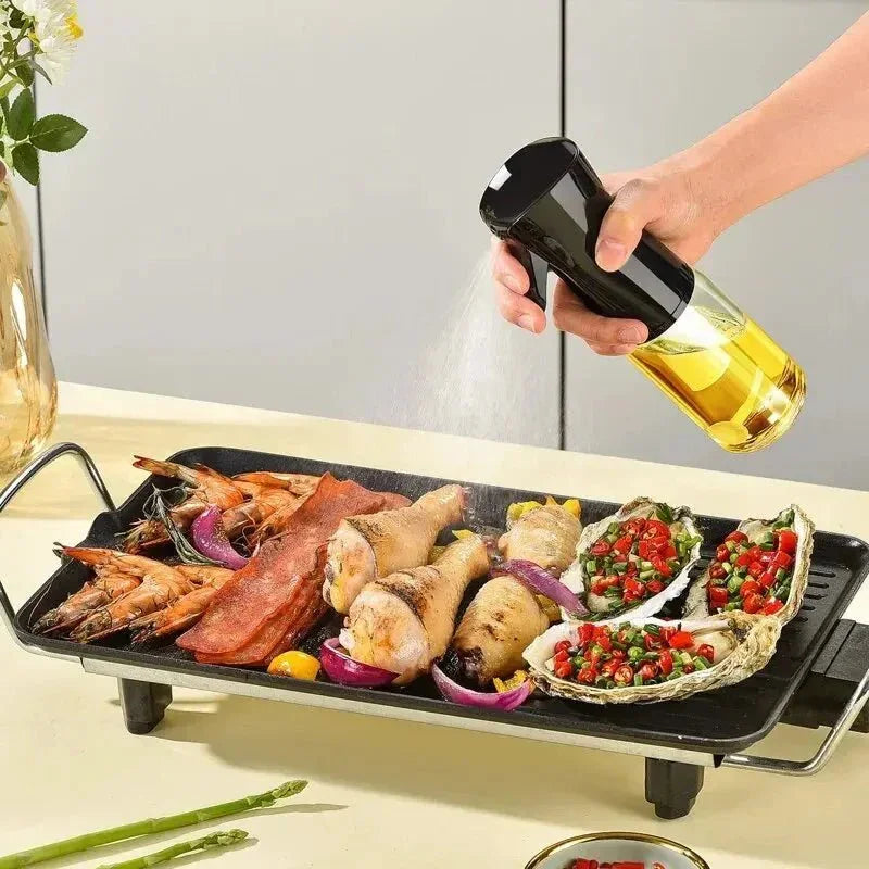 1PC Oil Spray Pot 200/300/500ML Edible Olive Oil Spray Bottle for Kitchen Air Fryer Atomized Misty Oil Tank Household Herb & Spice Tool - Tropical Treasures LTD