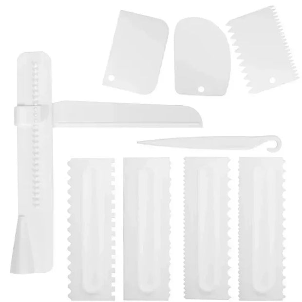 4/9pcs Cake Decoration Comb Set Adjustable Cream Demoulding Knife Smooth Scraper Baking Pastry Spatula Tools for Cake Smoothing - Tropical Treasures LTD