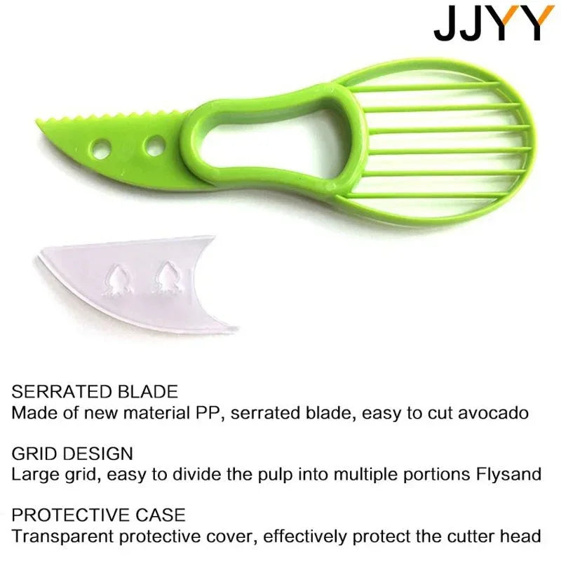 JJYY 3 In 1 Avocado Slicer Shea Corer Butter Fruit Peeler Cutter Pulp Separator Kitchen Vegetable Tools - Tropical Treasures LTD