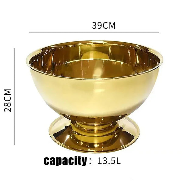 Stainless Steel Deer Head Ear Champagne Bowl Beer Bucket Keg Food Grade for Red Wine Beer Cooler Ice Bucket Bar - Tropical Treasures LTD