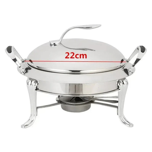 Thickened stainless steel alcohol dry gold small hotpot restaurant Pot hotel commercial household shabu fry pot hot pot - Tropical Treasures LTD